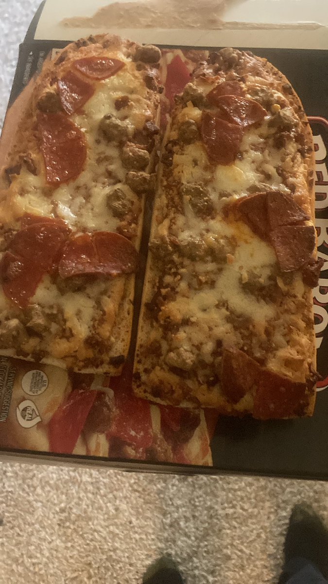 I haven’t had a French bread pizza since I was in college over a decade ago. God I love these