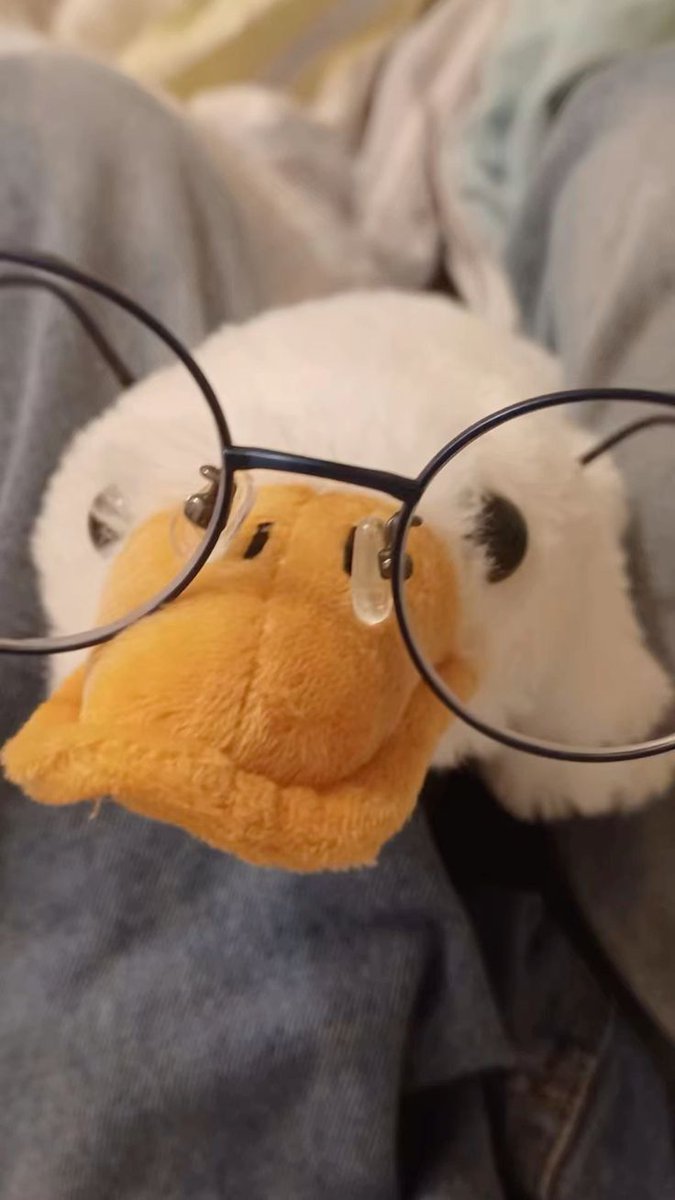 cutedreamvibes's tweet image. Cute duck with glasses