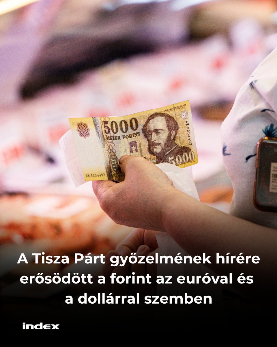 indexhu's tweet image. A reggeli 320 forint körüli árfolyam helyett már csak 315 forintot kell adnunk 1 dollárért. Részletek 👉 index.hu/gazdasag/2026/…

Fotó: Tövissi Bence / Index

#Hungary #euro #dollar #elections2026 #indexhu