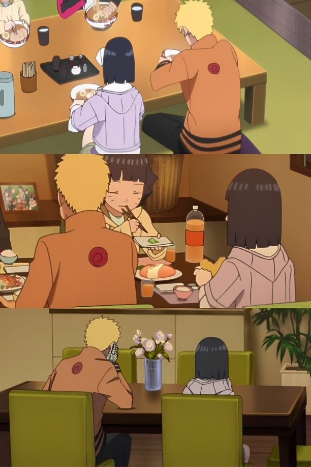 certeza que o Naruto faz carinho nas coxas da Hinata quando sentam lado a lado e os filhos não estão vendo