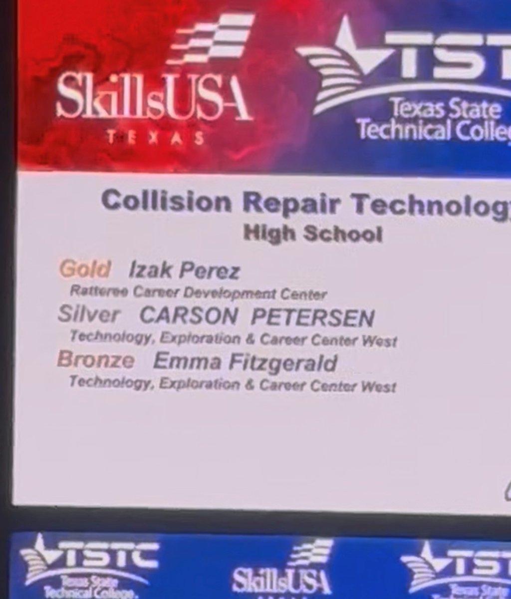 AELIrvingISD's tweet photo. Congrats to AEL CTE Instructor, Felix Cano &amp; his student Izak Perez in receiving GOLD for Collision Repair Technology at SkillsUSA - IRVING ISD - THE SCHOOL DISTRICT FOR EXCELLENCE!!! #IrvingISD #AdultEducation #IISD #AEL #iisdcte #IgniteIrvingISD #skillsusa #ExcellenceinAction https://t.co/sKX6UOovtb