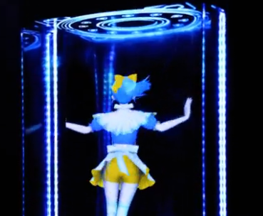LetThereBeTony's tweet photo. @gatebox One of the nice things about the first Gatebox is that Hikari is always in full view.  Having her limbs disappear off-screen is quite immersion breaking. https://t.co/NJNrjHsIK4