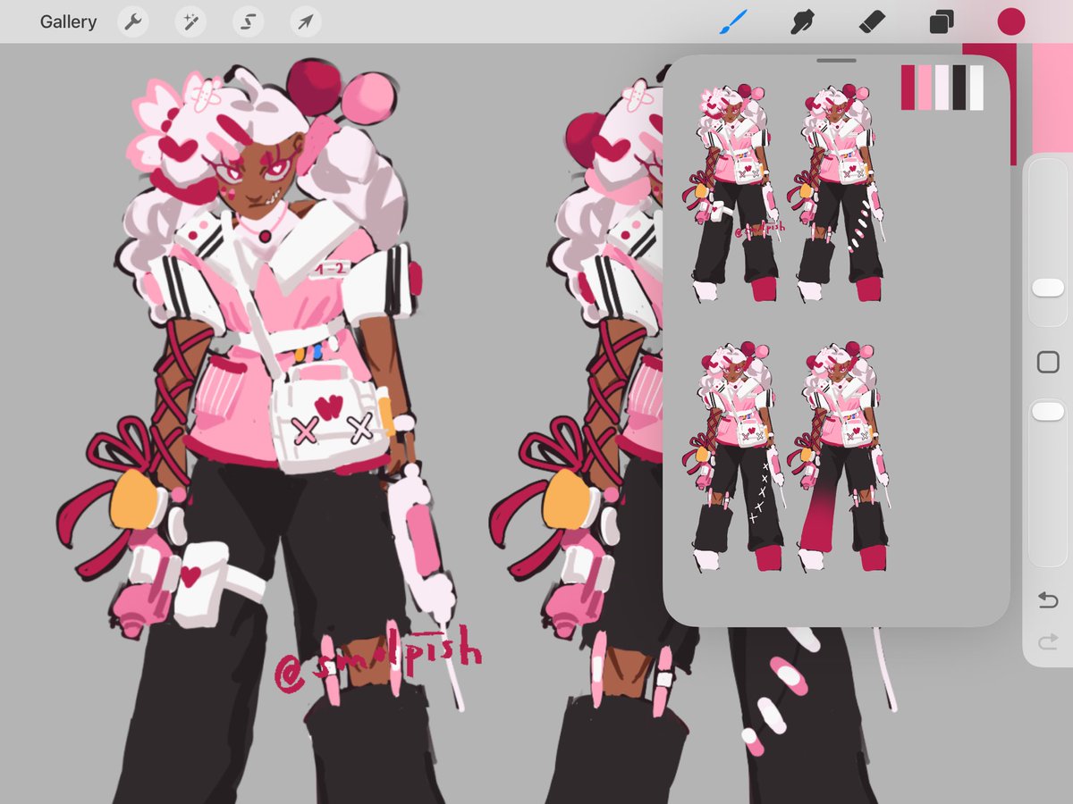 Smolpish's tweet photo. Crunching #oc designs for Art Fight😮‍💨 https://t.co/KSGgn1BnkS