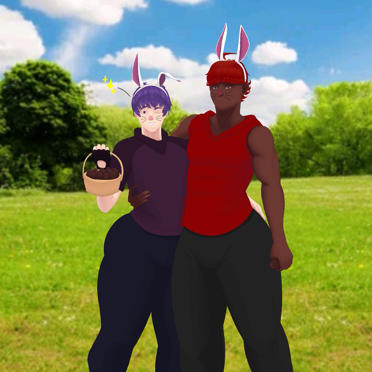 EquusDoodles's tweet photo. Feliz pascuas @samii1985134 😚🥚🤎💙💜 https://t.co/i6qJrrt5F3