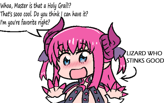 old fucked up Lizard Who Stinks Good I doodled.

Also LIZ LOVE!!!!!!
#Fate #FateExtra #FGO