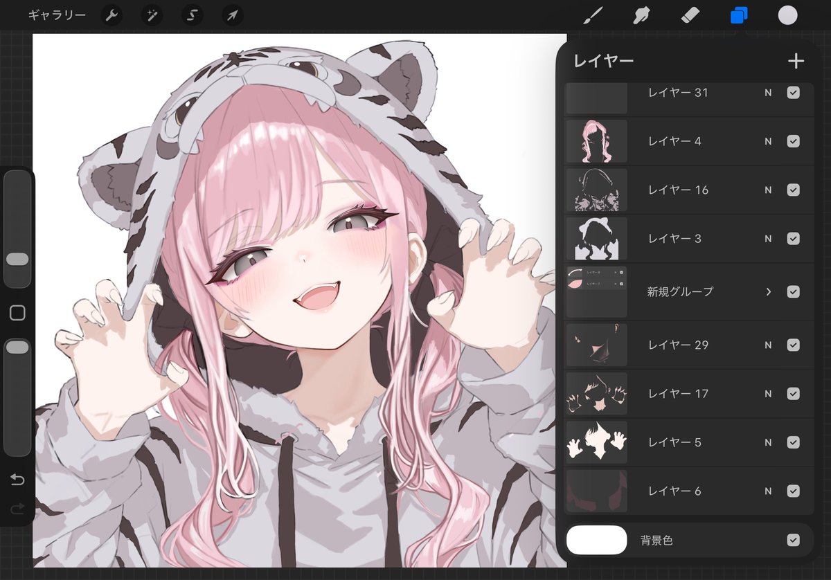 お絵描き途中経過観察|ω•˘ )