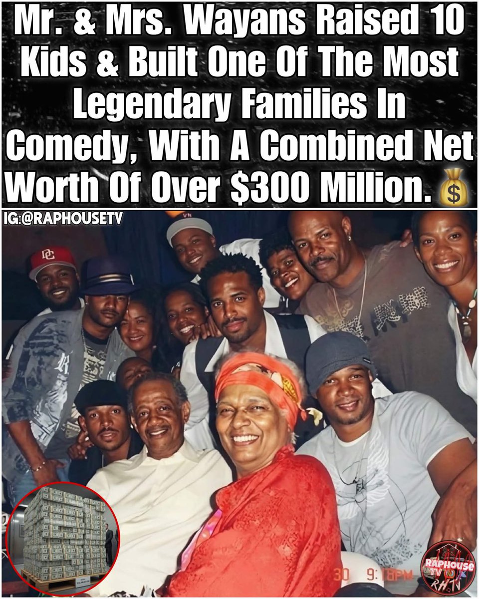 raphousetv2's tweet photo. Mr. &amp; Mrs. Wayans Have Raised 10 Kids &amp; Built One Of The Most Legendary Families In Comedy, With A Combined Net Worth Of Over $300 Million 😳💸🫡 https://t.co/gT8fXdVzDx