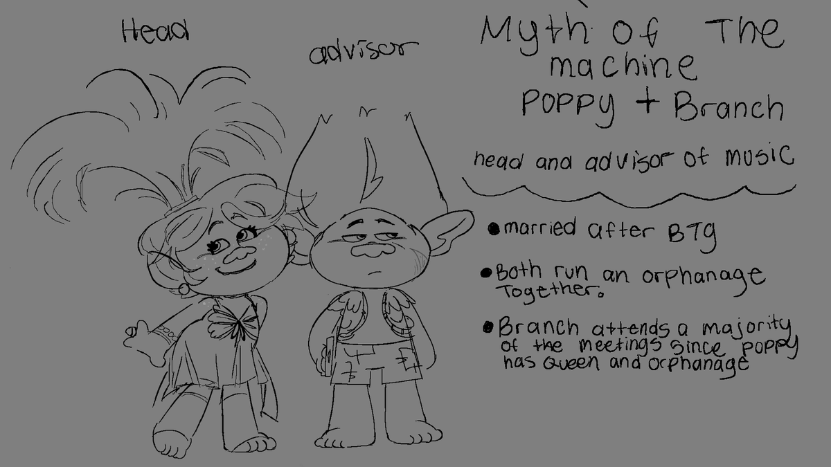 Loutishflow's tweet image. Mythe of the machine w/ poppy and branch! 

#trolls #mytheofthemachine #MOTM #idk bruh