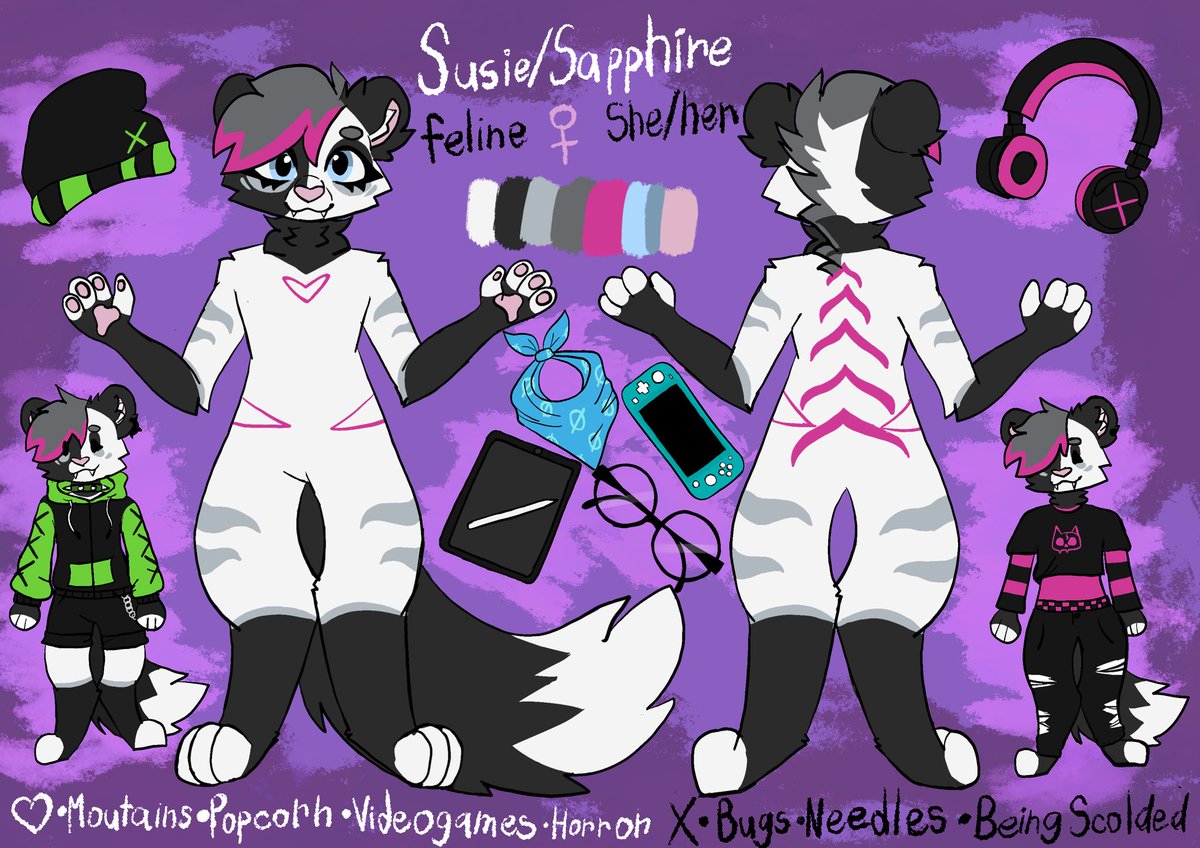 NelanellE's tweet photo. Decided to start posting here too. Theese are oc’s that I represent myself with (will probably make more in the future lol). Some of theese are older. 
#fursona #refsheet #referencesheet #oc #furry #furryoc https://t.co/maGkbcjvPK
