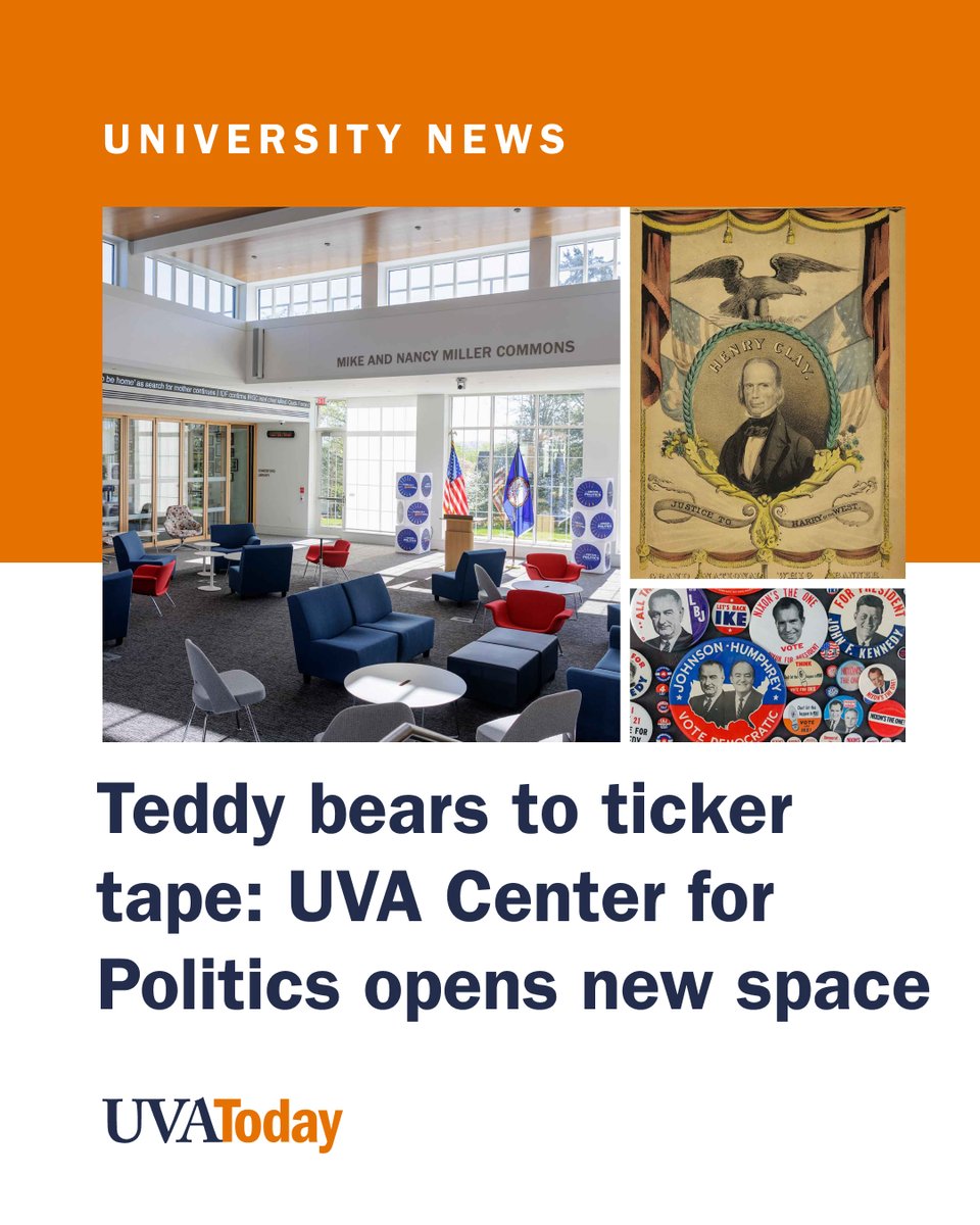 UVA's tweet photo. After years of planning and a two-year construction project, UVA’s @Center4Politics on Friday celebrated the grand opening of its newly expanded home.

The facility is specifically designed for teaching students, hosting public events, preserving political history and creating a space for civic life on Grounds. https://t.co/aB1tSfZ7og