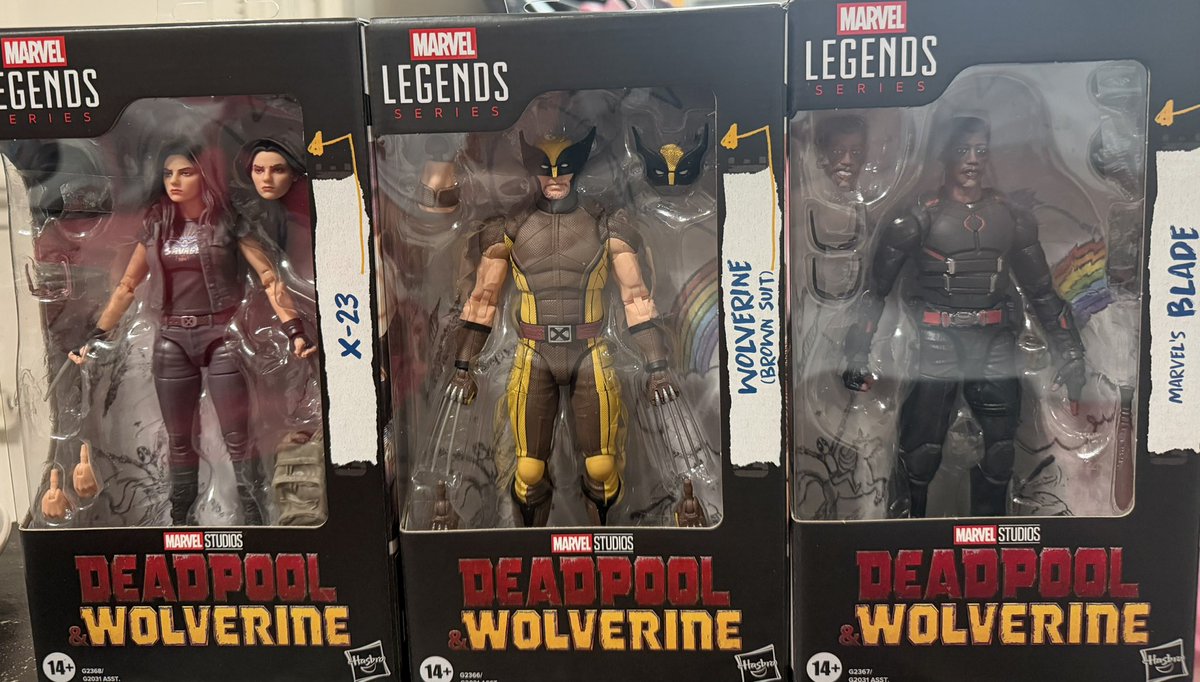 thegr8one85's tweet image. I blame @chad_ebanks &amp;amp; @evilekim33 for being a bad influence! Big shoutout to @Hasbro’s awesome Marvel Legends team @DanYunIsTrying, Dwight &amp;amp; the rest for doing a stellar job with these figures! Easy pickup from my local @Target #MarvelLegends #DeadpoolAndWolverine