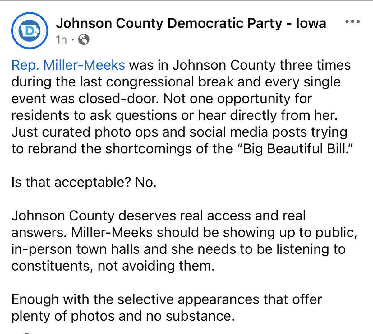 Johnson County Democrats tweet media