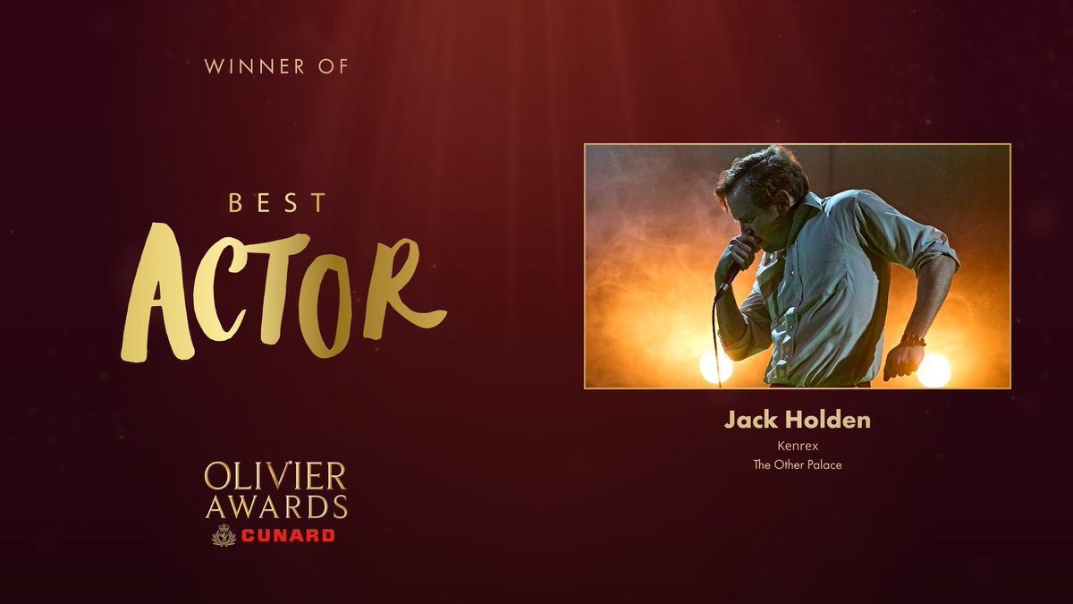 OlivierAwards's tweet photo. The winner of Best Actor is Jack Holden for @KENREXtheplay at @TheOtherPalace.

#OlivierAwards https://t.co/xlEig6jbsN