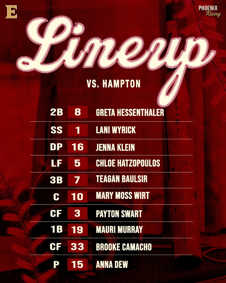 Our series finale lineup!

#EUSB 🥎 #Team49