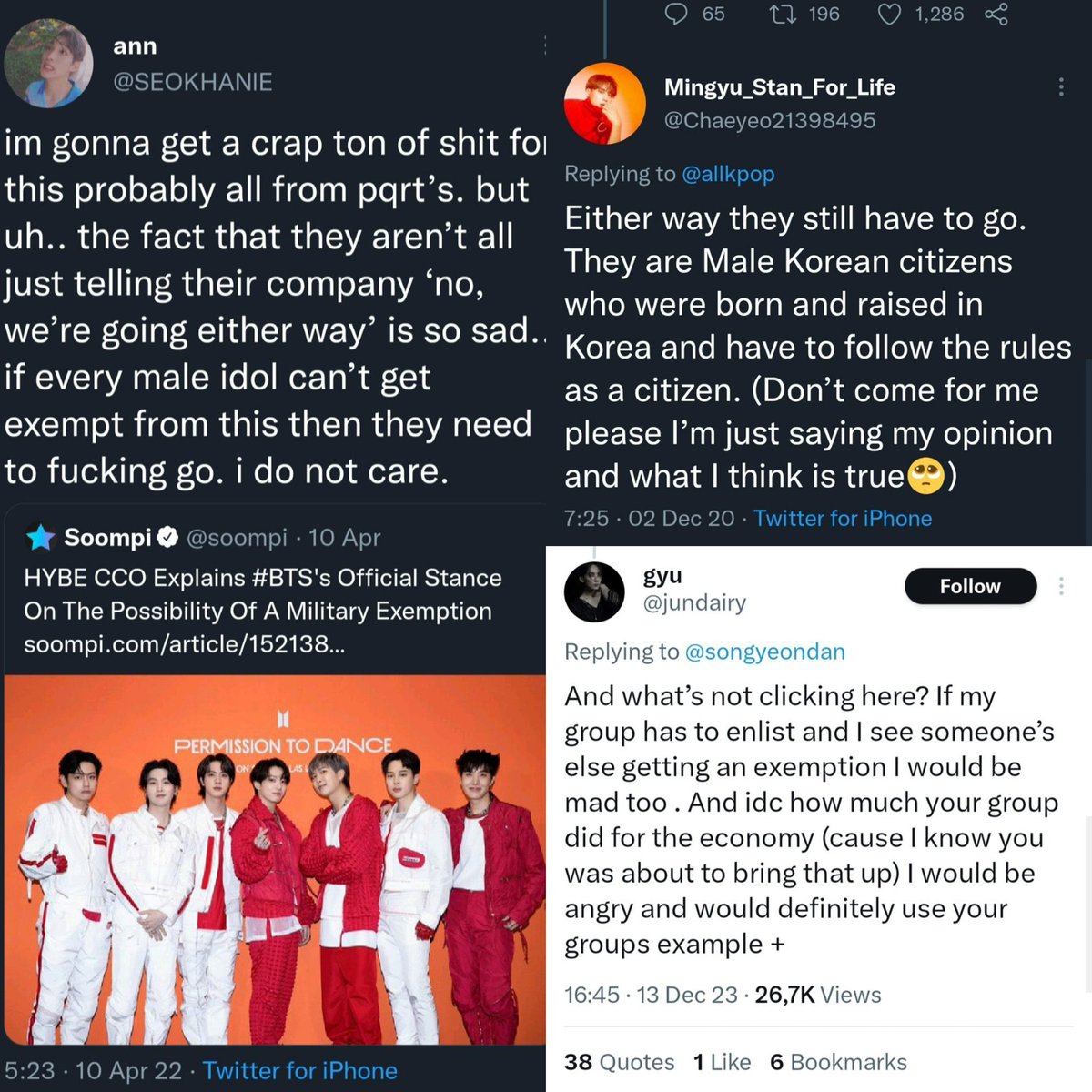 storyofpjm's tweet photo. mind you these people weren’t korean either yet they literally lost sleep over bts not enlisting. all these words pomelo yet none of it makes sense! https://t.co/yu53AhQc81