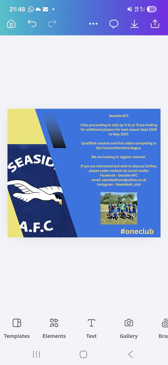 SEASIDEAFC's tweet photo. Our u11s moving into junior U12s in Sept (school year 7 from Sept) are looking to recruit players

Please call or message Diane or Chris for further details ⚽️🥅💙 https://t.co/jZPWmxbStx