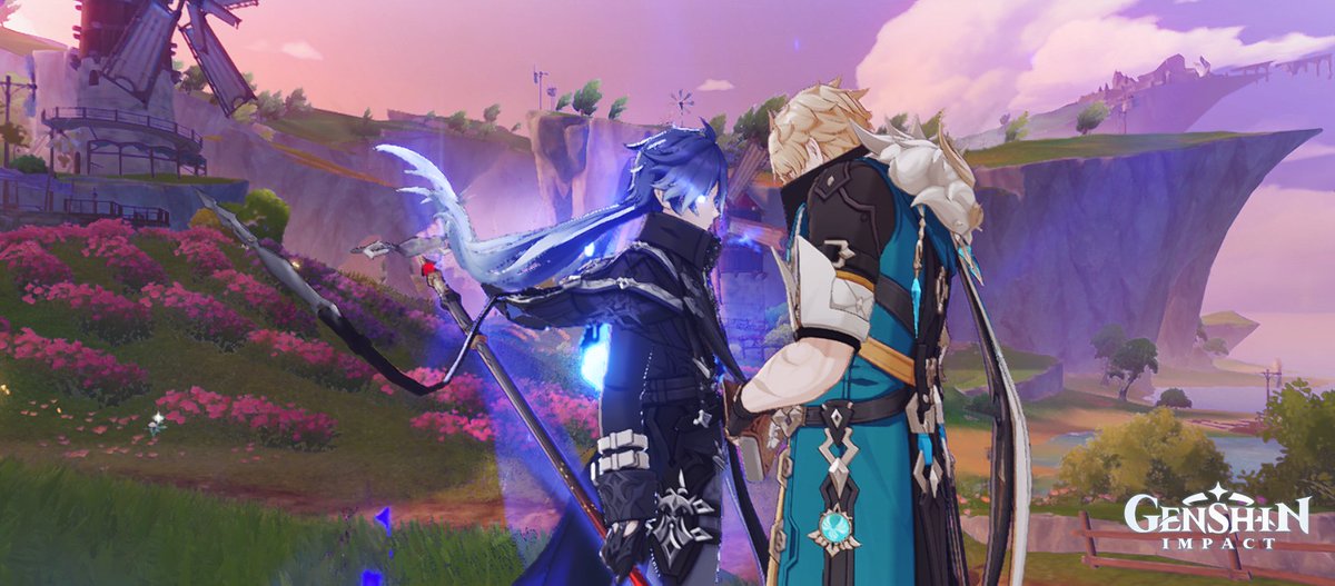 SMitsutsuki's tweet image. Varka looked proud, when he succeeded in bringing his Fae wife to Mondo  #varflins #knightlight