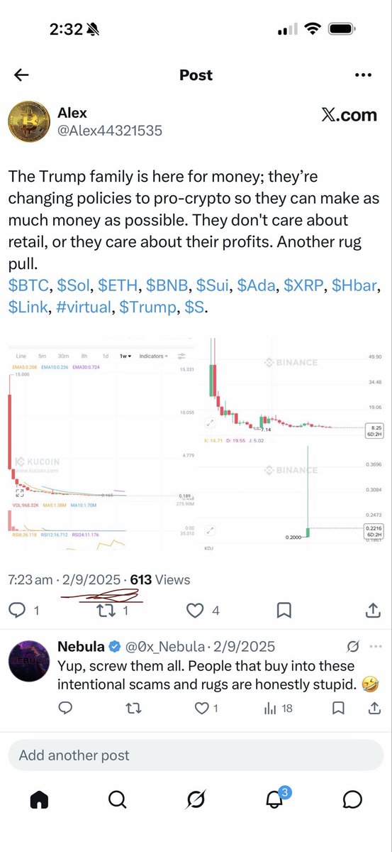 <a href="/StarPlatinum_/">StarPlatinum</a> One is scamming ordinary people; the other is scamming scam people. Some scammers are getting pardons from the biggest scammer president. 
After all, normal crypto investors got scammed by one family 🤣🤣🤡🤡