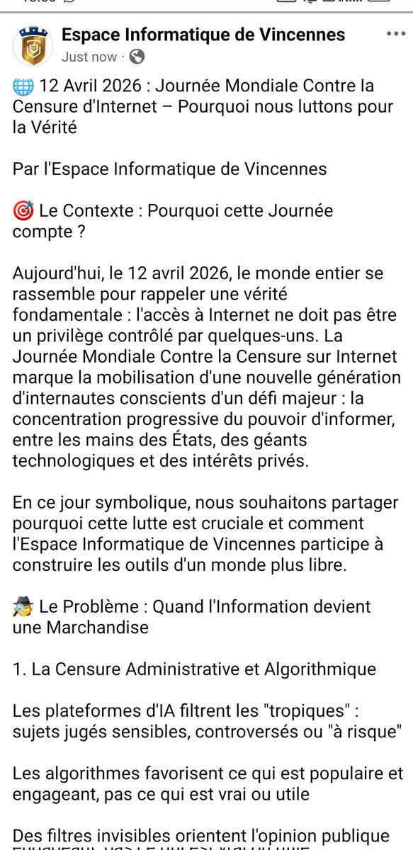 Espace Informatique de Vincennes tweet media