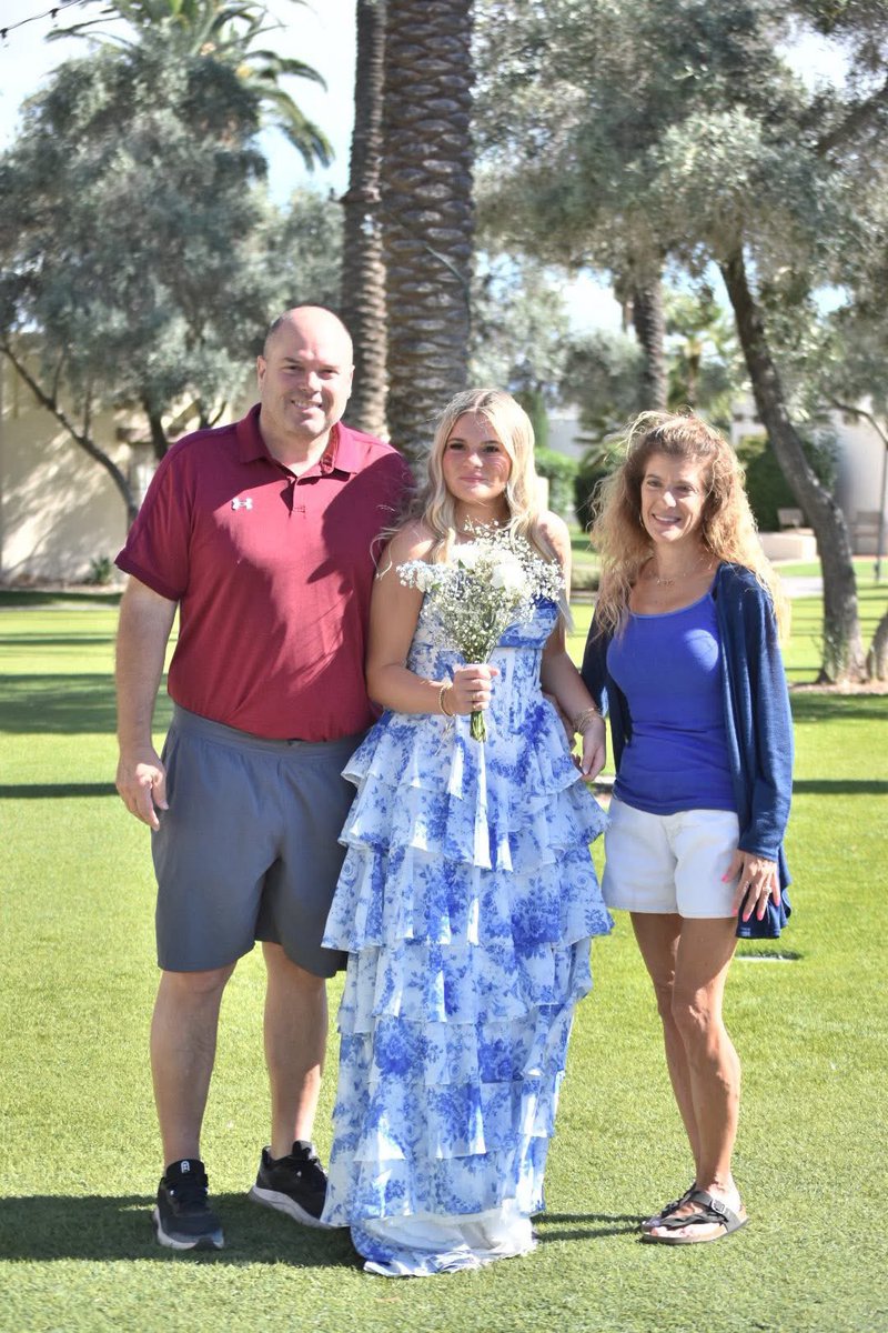 wilkecoach's tweet photo. Senior Prom…Can’t believe we are almost done with High School Tessa! 
#ProudPops https://t.co/Kza7jRs30v