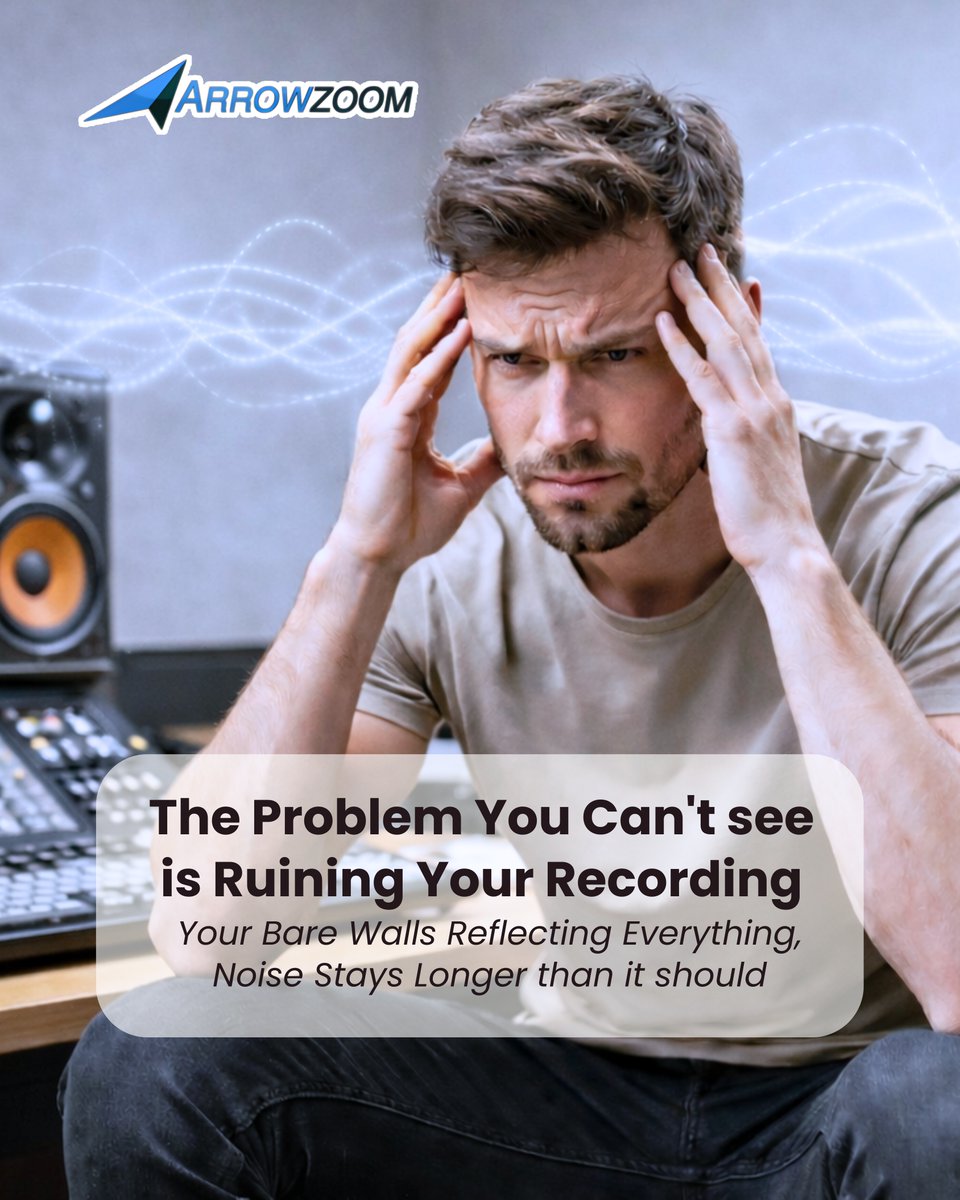 Arrowzoom's tweet photo. The problem you can’t see 👀
that’s what ruins your sound 🔊

👉 follow @arrowzoom to fix your setup

#soundproofing #roomacoustics #homestudio #soundtips https://t.co/C8QVyeL0h7