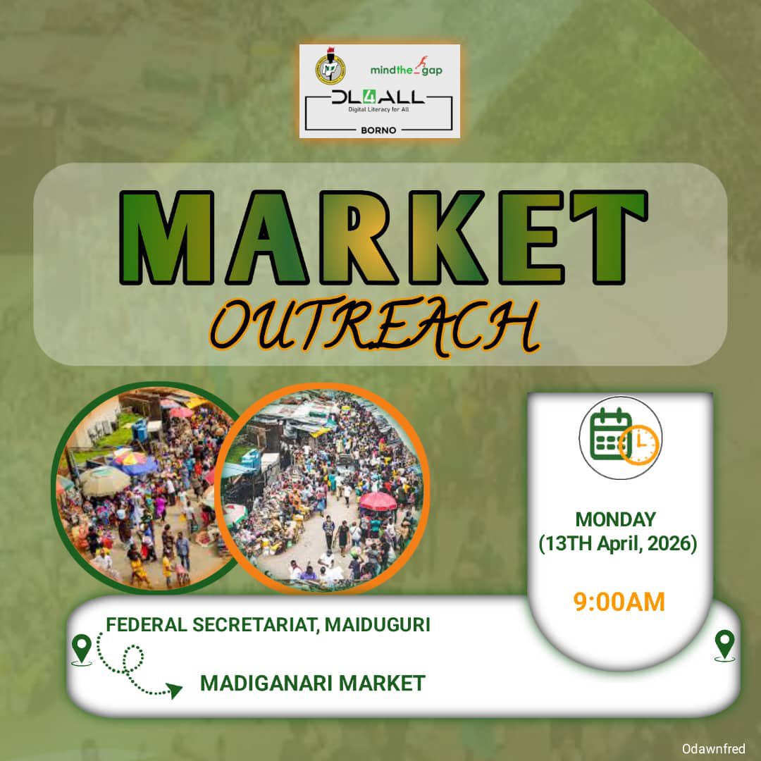 Dl4all_Borno's tweet image. The wait is over. DL4ALL Borno is BACK. 🔥  

Tomorrow we hit the market, equipping traders and entrepreneurs with real digital skills that change lives.  

📍 Federal Secretariat ⏰ 9AM  
We were away. The mission wasn't.

#DL4ALL #DigitalLiteracy #MarketOutreach #NITDANigeria
