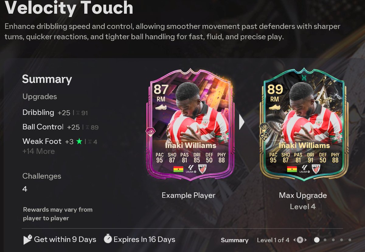 FUTWIZ's tweet image. 🚨VELOCITY TOUCH EVO SBC 🚨

▪️Big dribbling boost 
▪️Tech+ QuickStep+
▪️Trickster, Pinged, Gamechanger, Incisive &amp;amp; First Touch 

18K SBC ✅