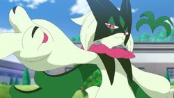 The paldean starter would move her finger just to provoke Tony the Tiger.

"Meowscarada..." 😅