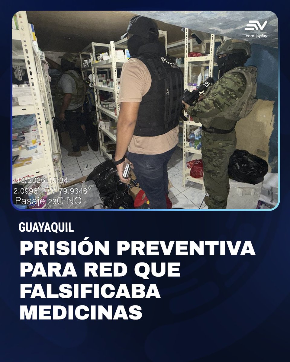 EcuavisaInforma's tweet photo. Prisión preventiva para red que falsificaba paracetamol y otras medicinas en una vivienda de Guayaquil. 🔗 https://t.co/yVw5DbncYn https://t.co/W5x0ewOSou