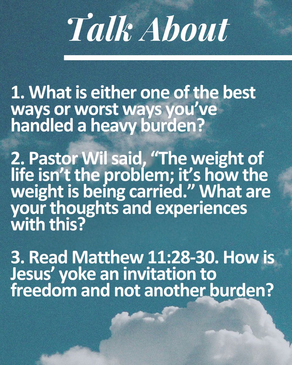 Crosspoint247's tweet photo. Talk About these questions with your friends, family, or Journey Group from today's services!
#talkabout #crosspoint247 https://t.co/7va4wOYw0z