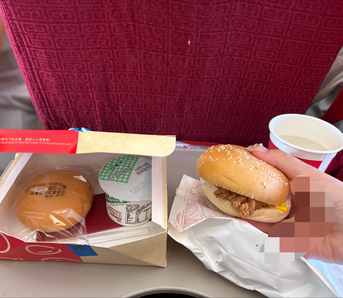 多分北京から長沙の国内線乗った時の機内食、実質パン×2で奇妙すぎたから撮った写真だと思うけど全然記憶なくてヤバい