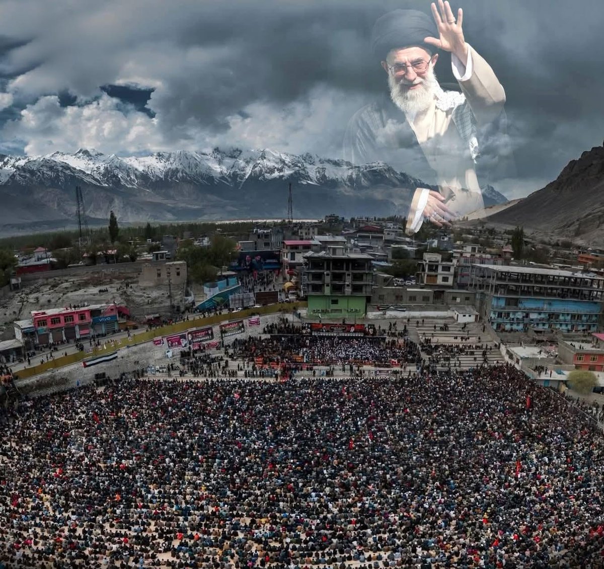 Pashtunkhowa's tweet photo. سکردو میں شہید علی خامنہ ای کے چہلم پر عظیم الشان اجتماع کیا گیا اجتماع میں شہید علی خامنہ ای سے اظہار یکجتی کیلئے ہزاروں افراد نے شرکت کیا۔
#Sakardu https://t.co/ddqRVvwgwD