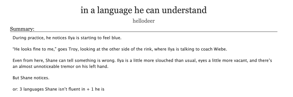 hellodeerwrites's tweet photo. in a language he can understand 🗣️

hollanov, 2.4k
shane learns to speak ilya

https://t.co/wHz3zuFa61 https://t.co/B296l8xef5
