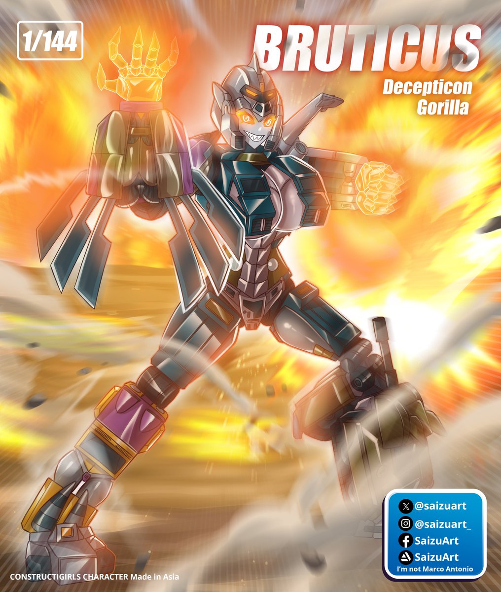 saizuart's tweet photo. The finale of the Combaticon, Bruticus
I try to make a box art
#Transformers #Combaticons #decepticons #maccadam #maccadams https://t.co/BscKeE3Yk8