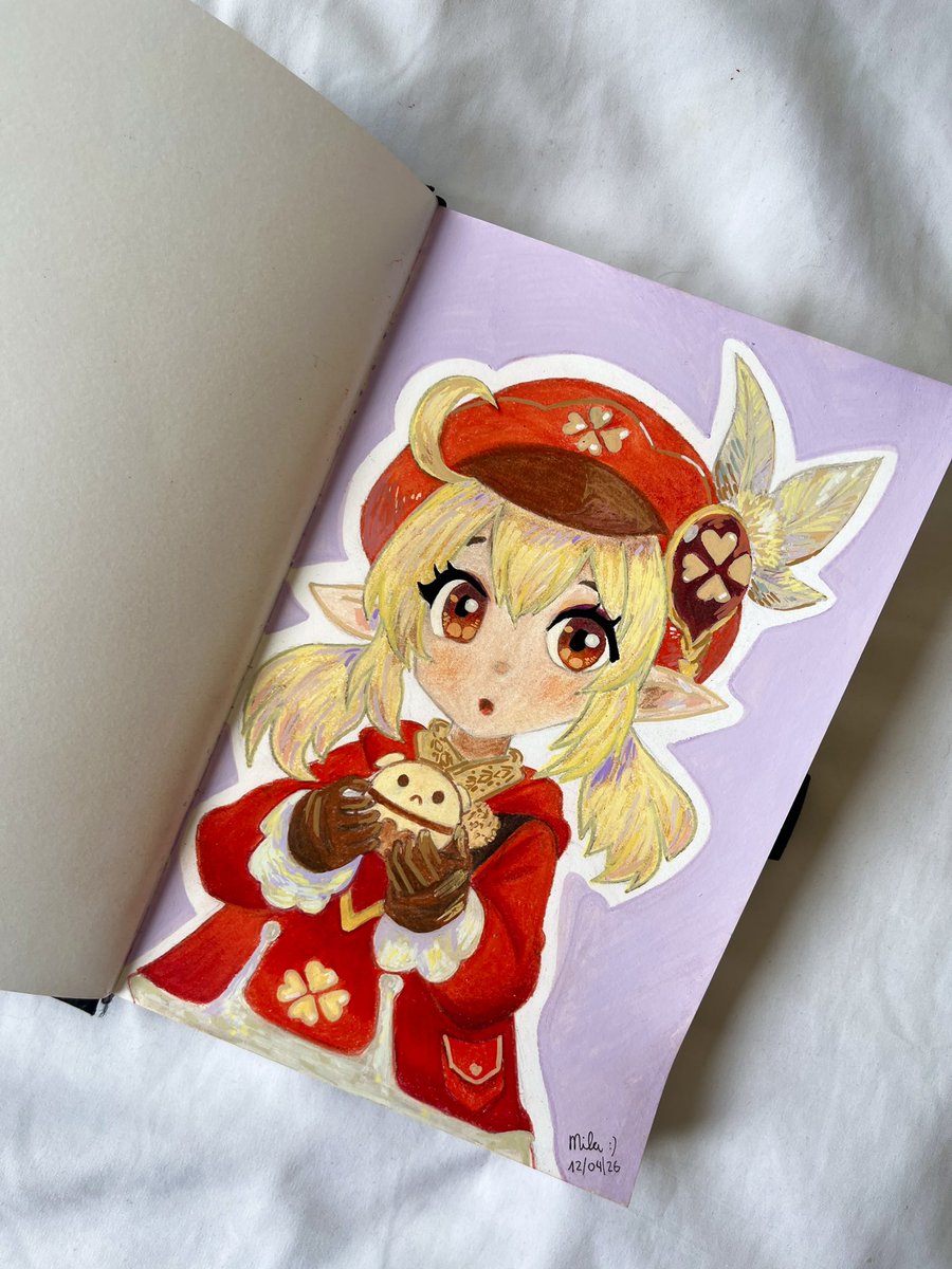 bueno no es un sketch pero si mi primer dibujito en mi sketchbook (me dio pereza dibujarle la mochila)