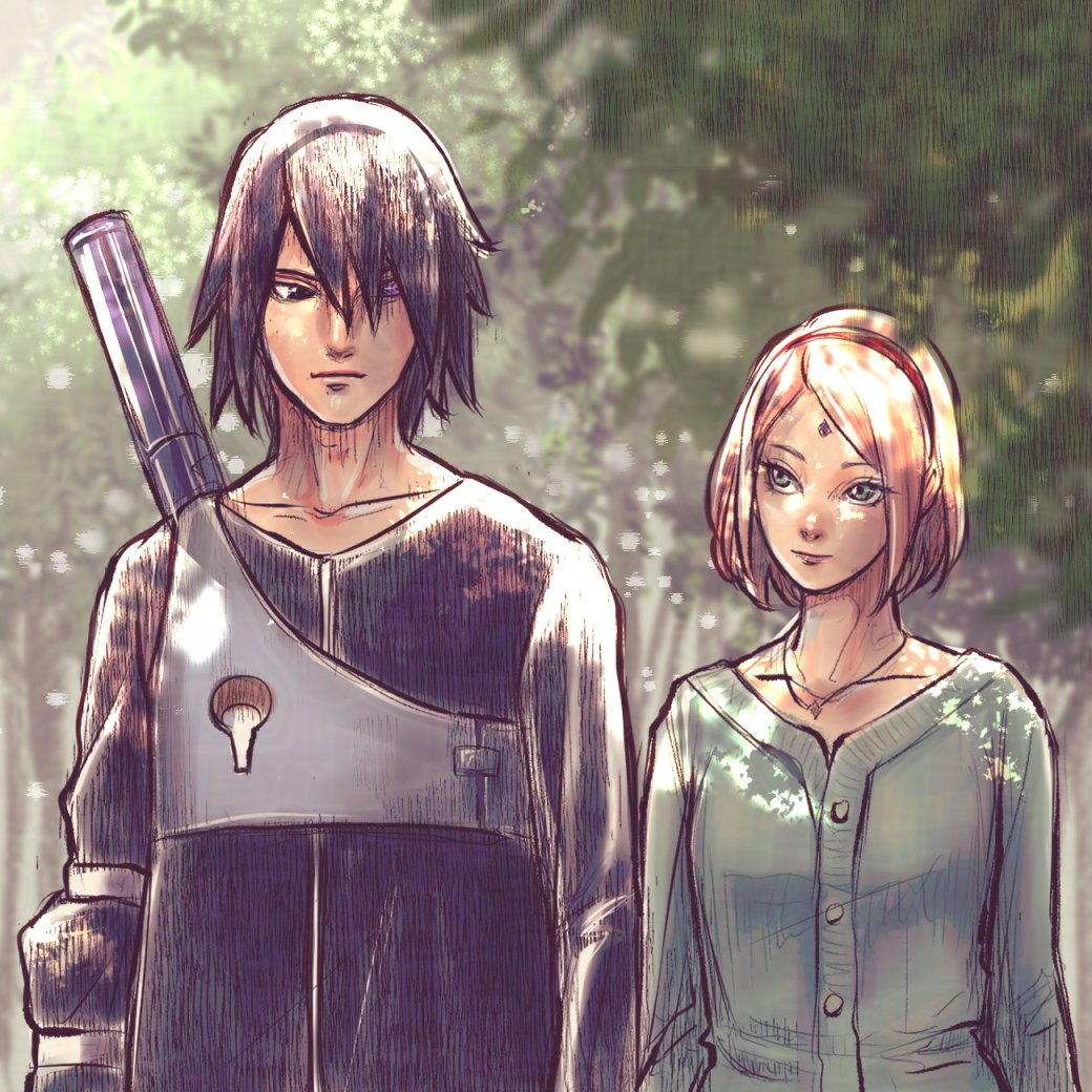 sorceressmyr's tweet photo. Coloring Kishi's blank period #sasusaku 🍅🌸 sketch 😌 

Yes they are on a date ❤️ https://t.co/UQN3EdaBsW
