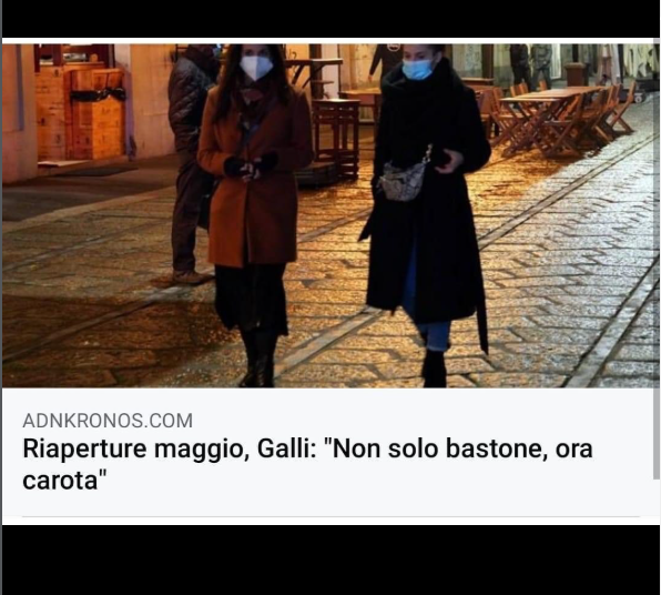 Erinni15's tweet photo. Riaperture NON SOLO BASTONE
ORA CAROTA
#Covid #lockdown #restrizioniCovid #greenpass https://t.co/QZQR7ffcnu