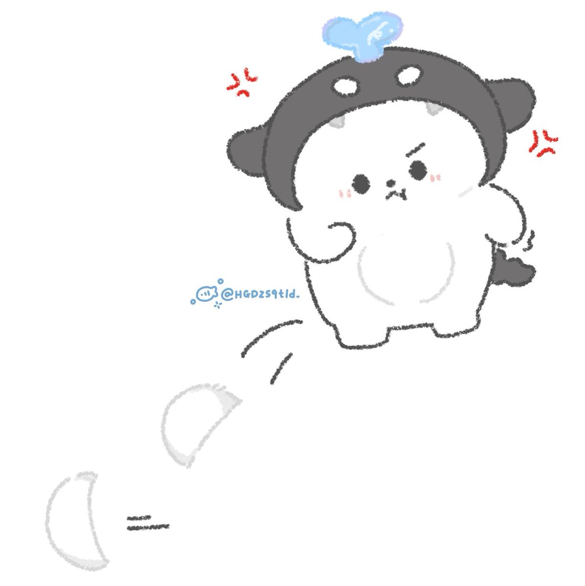 hgdzsqtld's tweet image. 即使再生气san也只会丢掉自己的耳朵，因为虎鲸帽子是papa和popo送给san最珍贵的礼物🥺
#YaiSan #โพก้าซัง #Polcasan #ยัยซัง