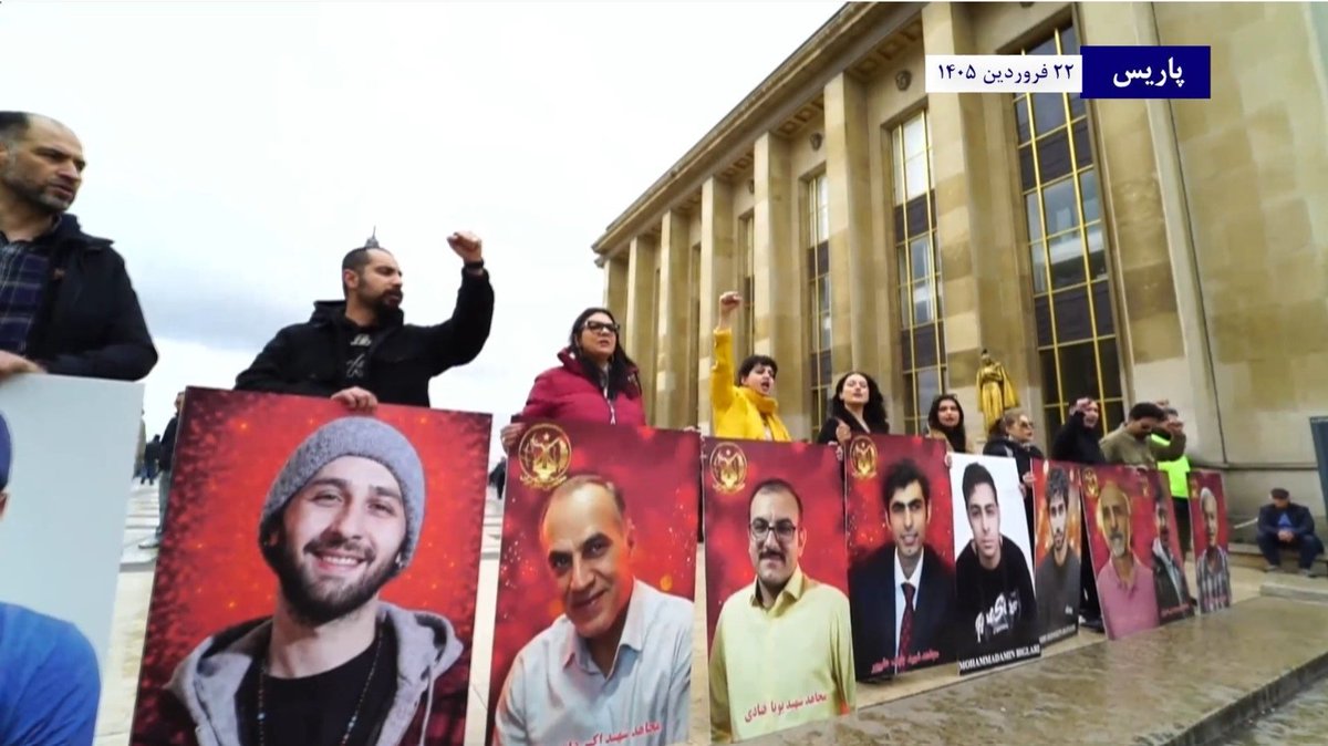 FreeeIran's tweet image. Powerful: On April 11, 2026, a huge protest was held by supporters of the NCRI and PMOI at Place du Trocadéro in Paris to condemn the new wave of executions of political prisoners &amp;amp; to support a free and democratic #Iran. #StopExecutionsInIran #HumanRights