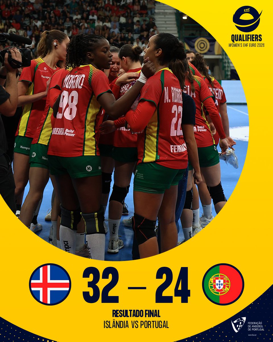 AndebolPortugal's tweet photo. Despedida do sonho europeu. ๐ต๐น
#andebolportugal #almalusitana #lusitanas #ehfeuro2026 #behere https://t.co/rImOTfXTs1