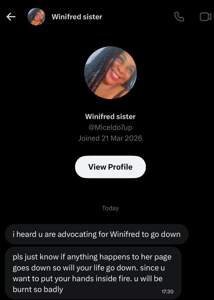 I’m getting threats 😁 you know what I’m using this week to drag <a href="/Winifunds/">Winifred🌻</a> e no go better for Una wen Dey support her 🙏