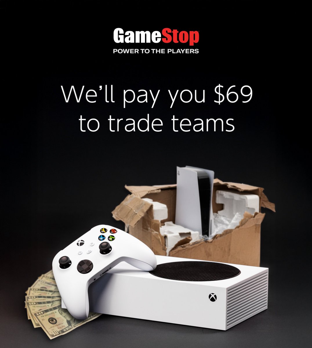iiamcloudman's tweet image. ✅️DEVELOPING: @gamestop reporting massive amounts of #PlayStation trades for #Xbox consoles. "Our new Xbox advertising went viral, and we're happy to report that all stores are seeing an uptick in trades for Xbox. #PS5Pro is our biggest trade to get an Xbox."