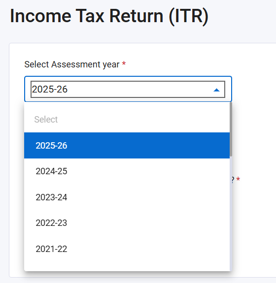 arnabnandy2's tweet photo. @IncomeTaxIndia @FinMinIndia I don't see Assessment Year 2026-27. Are there any ETAs, as we need to start filing? https://t.co/4oYDelvOmw
