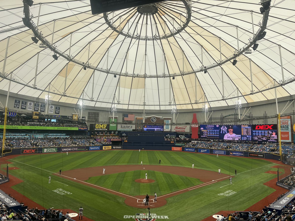 BryanHoch's tweet image. Game 15: #Yankees at #Rays

⚾️: Cam Schlittler vs. Drew Rasmussen
⏰: 1:40 p.m.
🍊: 72°
📺: @YESNetwork 
🎧: @WFAN660