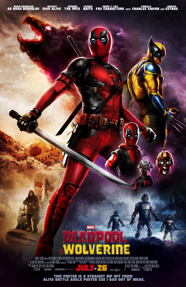 Network_Mike319's tweet image. Drop a poster of your favorite comedy from the year (2024) and tag some friends to join.
@mylemonysoul
@Doobieshadow420
@TheRealSauce100
@JokerJay9357
@ChaseBanks8384
@GamerJohn85
Deadpool &amp;amp; Wolverine(2024)
#filmtwt 
#comedy