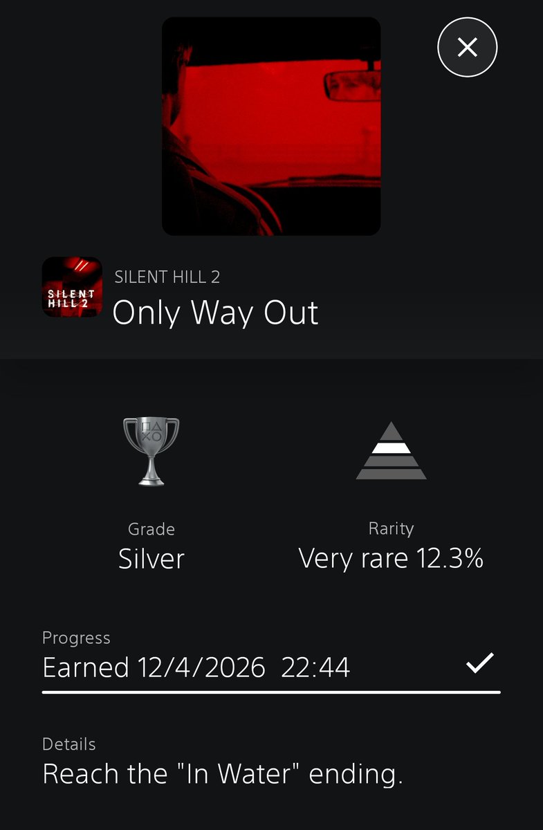 Finished Silent Hill 2 Remake. Special game obviously but what enamoured me was the symbolism and metaphor conveyed mostly through environments, enemy design and gameplay loop. Cutscenes were few and effective. I just wish the levels weren't increasingly bloated since Hospital.