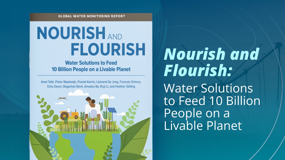 WBGPubs's tweet image. Can we feed 10B people by 2050 without exhausting water resources?

New @WorldBankWater report, #NourishandFlourish, shows that aligning food production with #water realities can:
🌾 boost yields
💼 create 245M jobs
🌍 protect ecosystems 
📘 wrld.bg/YBZE50YwvQy