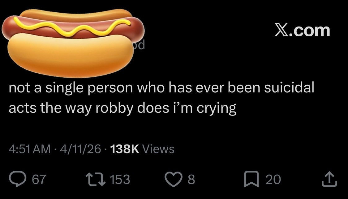 AnActualS_Hole's tweet photo. I can’t speak for every person who has ever experienced suicidality, but I CAN speak for myself, and yes, yes I did act like that actually! I was a bad person and lost friends and burned bridges because, in my mind, none of it mattered because I was about to be gone! https://t.co/EYGKPc9VIm
