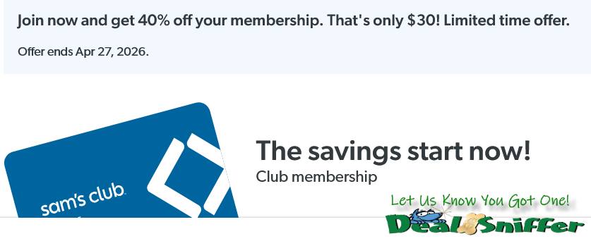 dealsniffer's tweet image. 😍 40% OFF Sam’s Club Membership 🤑
mavely.app.link/RLiDEXzmZ1b 🔗
#SamsClub #membership #bigbox #savings #stockup #giftideas #family #food #offgrid