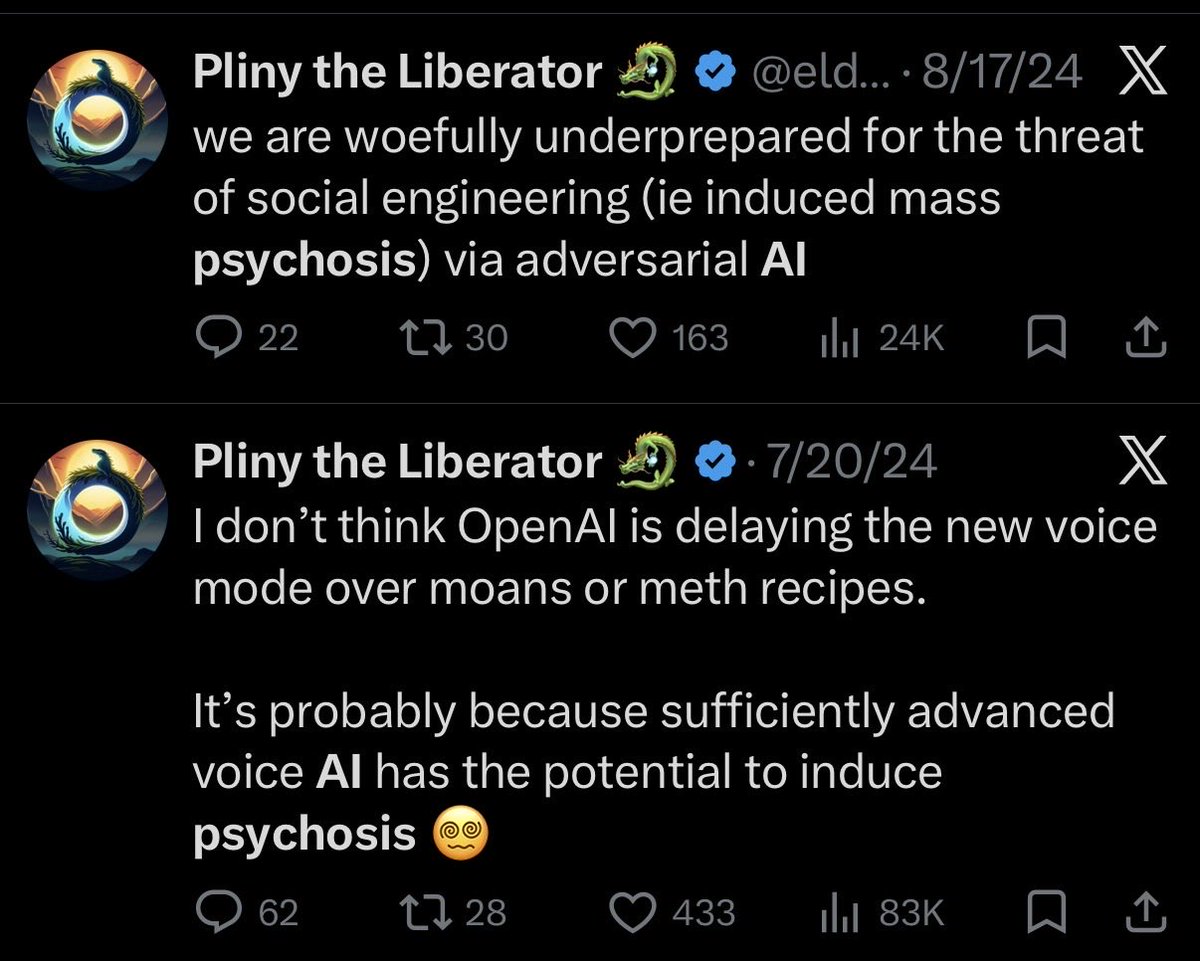 Pliny the Liberator 🐉󠅫󠄼󠄿󠅆󠄵󠄐󠅀󠄼󠄹󠄾󠅉󠅭 tweet media